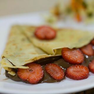 Crepe morango e nutella 