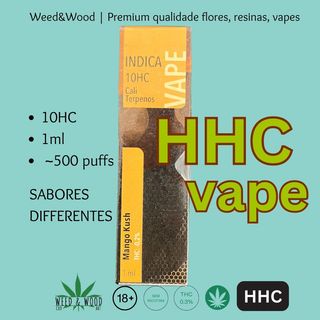 Vape HHC, 1ml, até 500 puffs. sabores diferentes
