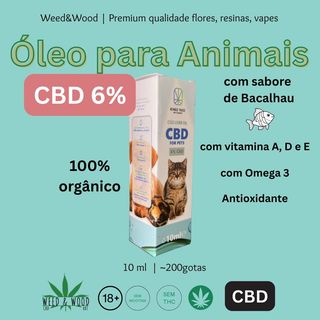 Óleo de CBD 6% para animais 