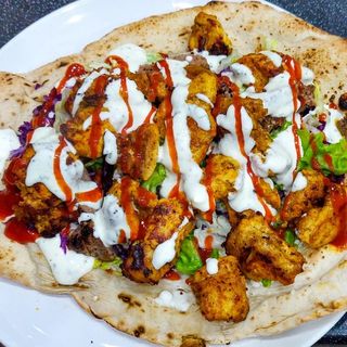 Desi Kebab com Pão Indiano