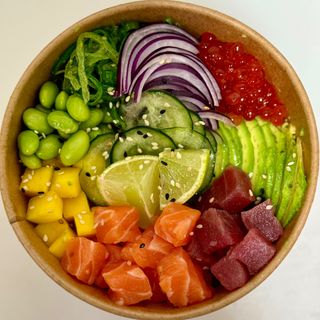 Poke salmão e atum