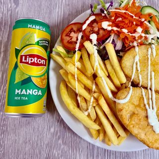 Menu Hambúrguer de Frango no Prato