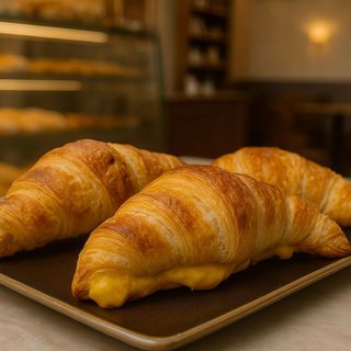 2x Croissant Com Recheio de Ovo 