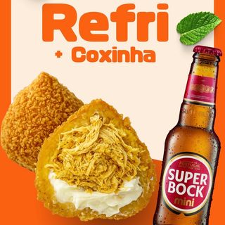 Coxinha e Super Bock 