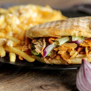 Pão pita kebab menu
