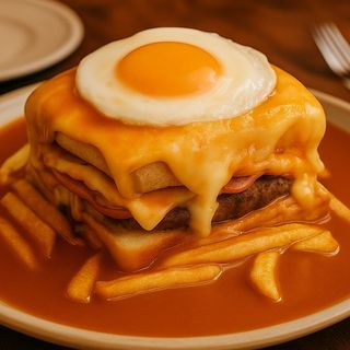 Francesinha de Peru+ Batata Fritas.