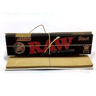 Mortalhas Raw Black King Size Slim C/ Filtros (32Un)