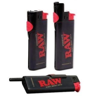 Isqueiro RAW com Proteção de Vento e Calcador