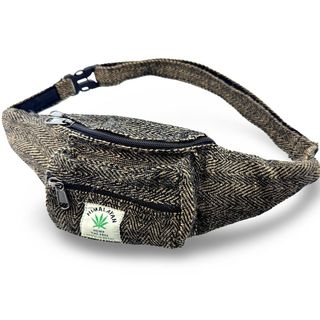 Bolsa de Cânhamo de Himalaia Castanha e Preta