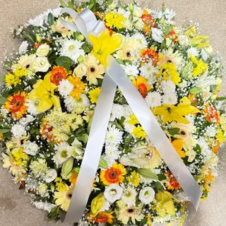 Coroa - Gerberas e Margaridas (tons para homem)