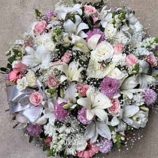 Coroa - Rosa, Branco e Lilas ( tons para mulher)