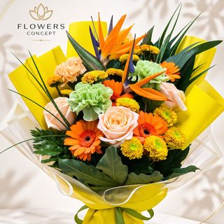 Tropical amarelo & laranja