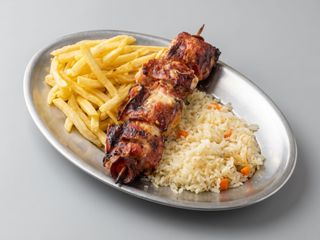 Espetada frango/bacon/queijo 1/2 dose