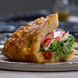 Focaccia de peperoni