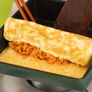 Korean Spicy Egg Roll Cheese Noodles