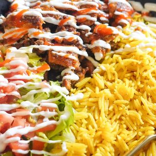 Kebab With Yellow Rice Bowl 
