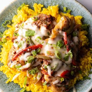Fried Chicken and yellow rice