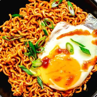 Korean spicy ramen with egg