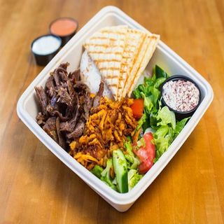 Donner Mix Kebab Rice Plate with Bread