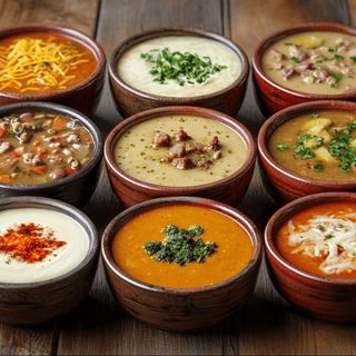 Rodízio de caldos em casa
