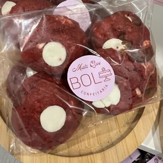 Mini cookie red velt com 5 unidades