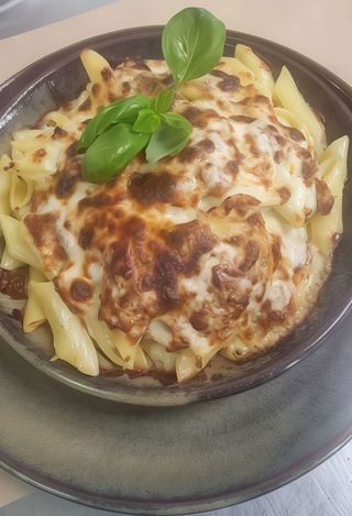 Macarrão à Bolonhesa Gratinado