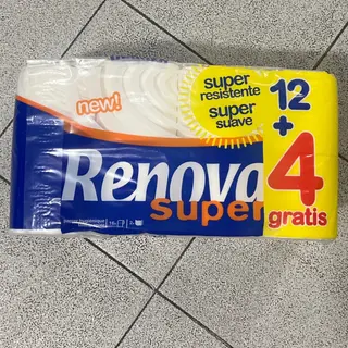 Renova super papel 12+4 gratis