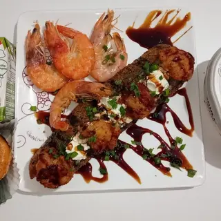 SUSHI DOG DE CAMARÃO + Sumo + Pastel de Nata
