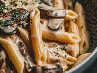 Penne com Cogumelos Trufados