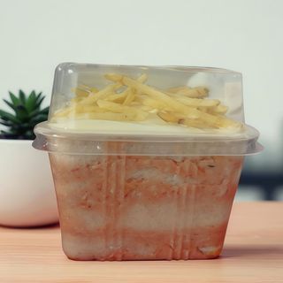 Torta Fria com Recheio de Frango no Pote