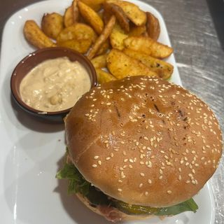 Chicken doner kebab burger