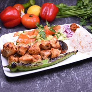Grilled chicken skewers