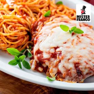 Bife Parmegiana de frango