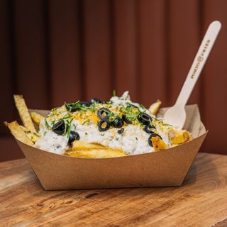 Batata Frita Bacalhau com natas