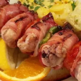 Churrasquinho Frango com bacon