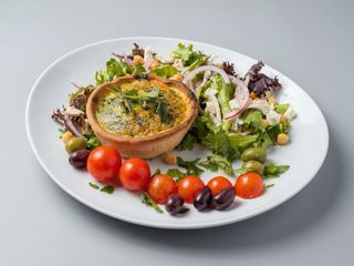 Quiche de Requeijão com Espinafre 