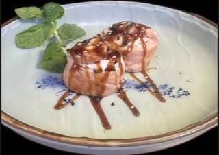 Salmão Com Queijo Grelhado e Molho Teriyaki