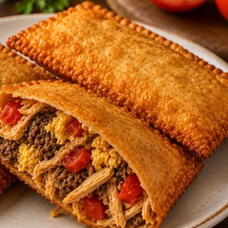 Pastel Premium com Batata Frita
