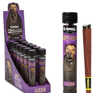 Cones Pré-Enrolados G-Rollz "The Dog" com Terpenos 1¼ - Purple Haze