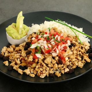 Bowl Fiesta Turkey + Arroz jasmim + Pico de gallo (350g)