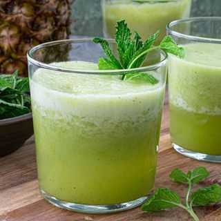 Pineapple with mint