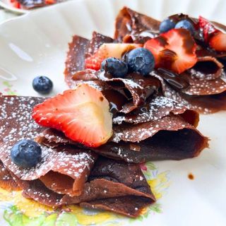 Chocolate fruit crepe