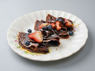 Chocolate fruit crepe