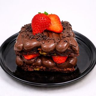 Brownie gourmet morango