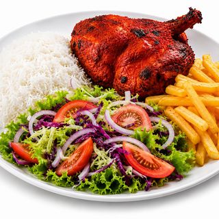 Tandoori Chicken + batata+arroz+salada
