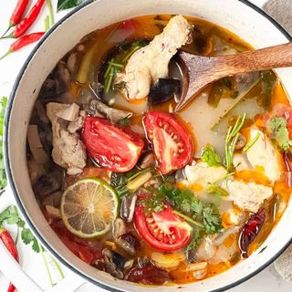 Tom yum soup beef 
