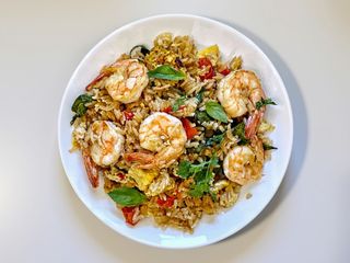 Thai fried rice shrimp 