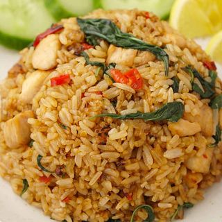 Thai fried rice mixed seafood 