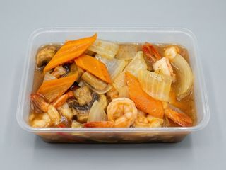B18. Gambas Picantes com Molho Especial