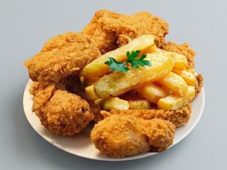 Frango A P. C/ Mandioca Frita